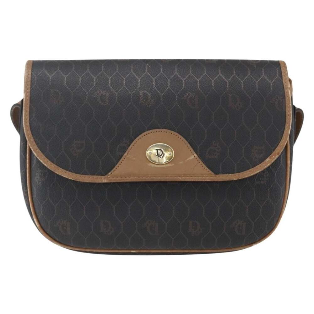 Dior Honeycomb Canvas Shoulder Bag Black